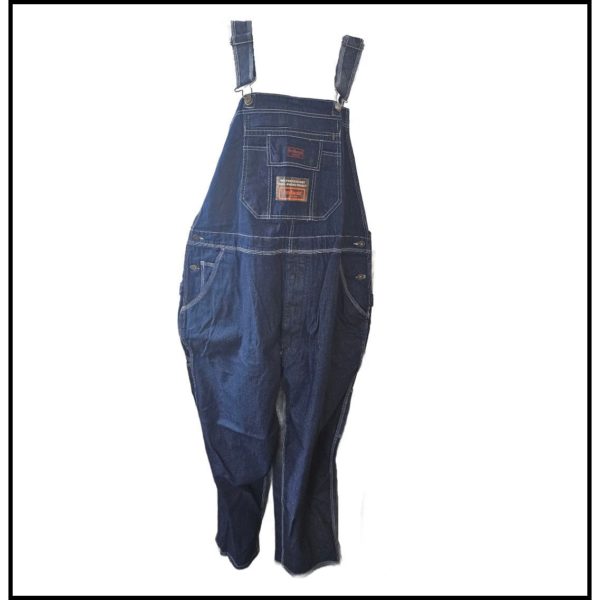 Five Brother Denim Bib Overalls Work Wear Water Resistant Phone Pocket 46 x 30