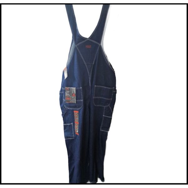 Five Brother Denim Bib Overalls Work Wear Water Resistant Phone Pocket 46 x 30