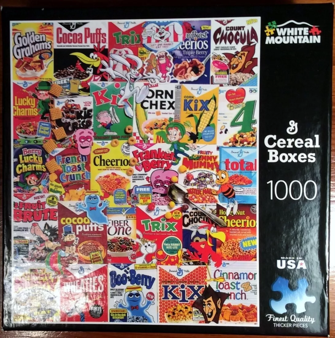 White Mountain General Mills Cereal Boxes 1000 Piece Jigsaw Puzzle