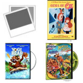 DVD Children's Movies 4 Pack Fun Gift Bundle: Escape from Planet Earth, Ozma of Oz, Yogi Bear, Whats New Scooby-Doo, Vol. 6