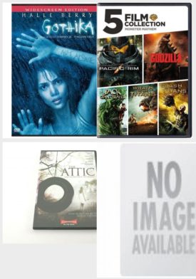 DVD Horror Movies 4 Pack Fun Gift Bundle: Gothika, 5 Movies: Monster Mayhem, The Attic, The Shining
