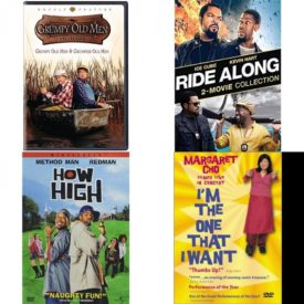 DVD Comedy Movies 4 Pack Fun Gift Bundle: Grumpy Old Men / Grumpier Old Men, 2 Movies: Ride Along 2-Movie Collection, How High, Margaret Cho - Im the One That I Want