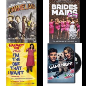 DVD Comedy Movies 4 Pack Fun Gift Bundle: Zombieland, Bridesmaids, Margaret Cho - Im the One That I Want, Game Night