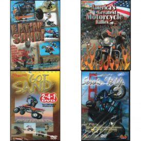 Auto, Truck & Cycle Extreme Stunts & Crashes 4 Pack Fun Gift DVD Bundle: Eatin Sand!, Americas Greatest Motorcycle Rallies, Got Sand? by Blue Planet, Servin It Up
