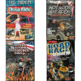 Auto, Truck & Cycle Extreme Stunts & Crashes 4 Pack Fun Gift DVD Bundle: Og Rider: Deep Ride, Hot Rods, Rat Rods & Kustom Kulture: Back from the Dead - The Complete Build, Americas Greatest Motorcycle Rallies, Road Rage: All Boxed Up Vols. 1-3