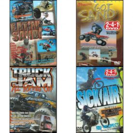 Auto, Truck & Cycle Extreme Stunts & Crashes 4 Pack Fun Gift DVD Bundle: Eatin Sand!, Got Sand? by Blue Planet, Truck Jam: All Tricked Out, Sick Air