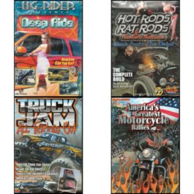 Auto, Truck & Cycle Extreme Stunts & Crashes 4 Pack Fun Gift DVD Bundle: Og Rider: Deep Ride, Hot Rods, Rat Rods & Kustom Kulture: Back from the Dead - The Complete Build, Truck Jam: All Tricked Out, Americas Greatest Motorcycle Rallies