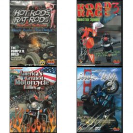 Auto, Truck & Cycle Extreme Stunts & Crashes 4 Pack Fun Gift DVD Bundle: Hot Rods, Rat Rods & Kustom Kulture: Back from the Dead - The Complete Build, Road Rage Vol. 3 -  Need for Speed, Americas Greatest Motorcycle Rallies, Servin It Up