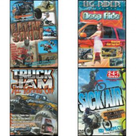 Auto, Truck & Cycle Extreme Stunts & Crashes 4 Pack Fun Gift DVD Bundle: Eatin Sand!, Og Rider: Deep Ride, Truck Jam: All Tricked Out, Sick Air