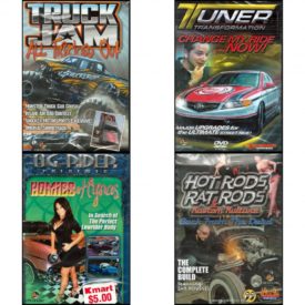 Auto, Truck & Cycle Extreme Stunts & Crashes 4 Pack Fun Gift DVD Bundle: Truck Jam: All Tricked Out, Tuner Transformation: Change My Ride Now, Tuner Transformation: Magical Mystery Rides, Hot Rods, Rat Rods & Kustom Kulture: Back from the Dead - The Complete Build