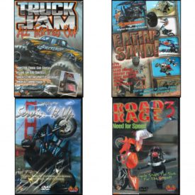 Auto, Truck & Cycle Extreme Stunts & Crashes 4 Pack Fun Gift DVD Bundle: Truck Jam: All Tricked Out, Eatin Sand!, Servin It Up, Road Rage Vol. 3 -  Need for Speed