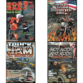 Auto, Truck & Cycle Extreme Stunts & Crashes 4 Pack Fun Gift DVD Bundle: Road Rage Vol. 3 -  Need for Speed, Americas Greatest Motorcycle Rallies, Truck Jam: All Tricked Out, Hot Rods, Rat Rods & Kustom Kulture: Back from the Dead - The Complete Build