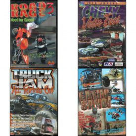 Auto, Truck & Cycle Extreme Stunts & Crashes 4 Pack Fun Gift DVD Bundle: Road Rage Vol. 3 -  Need for Speed, 20th Annual Chevy Vette Fest, Truck Jam: All Tricked Out, Eatin Sand!