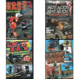 Auto, Truck & Cycle Extreme Stunts & Crashes 4 Pack Fun Gift DVD Bundle: Road Rage Vol. 3 -  Need for Speed, Hot Rods, Rat Rods & Kustom Kulture: Back from the Dead - The Complete Build, Throttle Junkies, Eatin Sand!