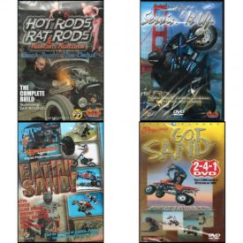 Auto, Truck & Cycle Extreme Stunts & Crashes 4 Pack Fun Gift DVD Bundle: Hot Rods, Rat Rods & Kustom Kulture: Back from the Dead - The Complete Build, Servin It Up, Eatin Sand!, Got Sand? by Blue Planet