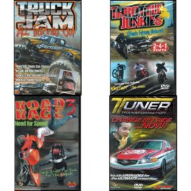 Auto, Truck & Cycle Extreme Stunts & Crashes 4 Pack Fun Gift DVD Bundle: Truck Jam: All Tricked Out, Throttle Junkies, Road Rage Vol. 3 -  Need for Speed, Tuner Transformation: Change My Ride Now
