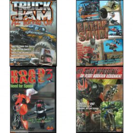 Auto, Truck & Cycle Extreme Stunts & Crashes 4 Pack Fun Gift DVD Bundle: Truck Jam: All Tricked Out, Eatin Sand!, Road Rage Vol. 3 -  Need for Speed, Off-Road Impossible: The Perry Mountain Assignment