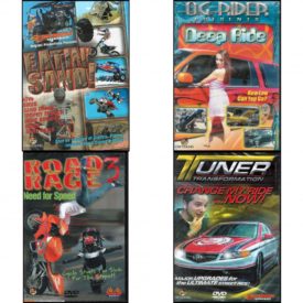 Auto, Truck & Cycle Extreme Stunts & Crashes 4 Pack Fun Gift DVD Bundle: Eatin Sand!, Og Rider: Deep Ride, Road Rage Vol. 3 -  Need for Speed, Tuner Transformation: Change My Ride Now