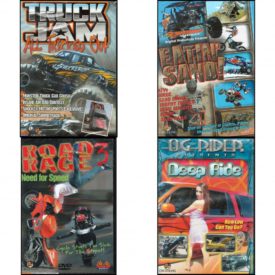 Auto, Truck & Cycle Extreme Stunts & Crashes 4 Pack Fun Gift DVD Bundle: Truck Jam: All Tricked Out, Eatin Sand!, Road Rage Vol. 3 -  Need for Speed, Og Rider: Deep Ride