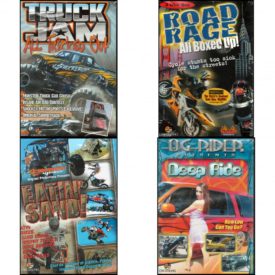 Auto, Truck & Cycle Extreme Stunts & Crashes 4 Pack Fun Gift DVD Bundle: Truck Jam: All Tricked Out, Road Rage: All Boxed Up Vols. 1-3, Eatin Sand!, Og Rider: Deep Ride