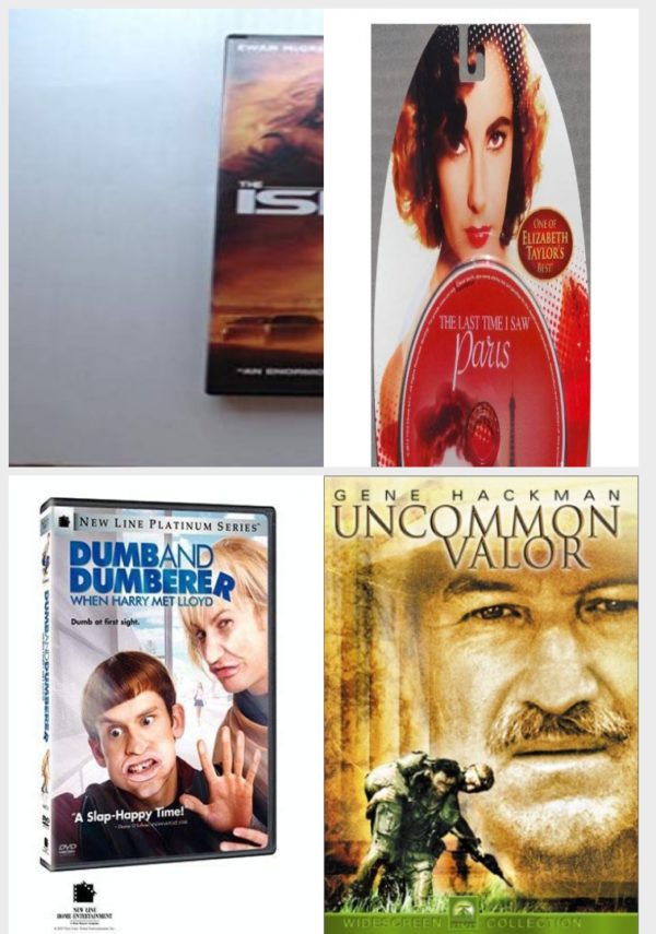 DVD Assorted Movies 4 Pack Fun Gift Bundle: The Island, The Last Time I Saw Paris, Dumb and Dumberer: When Harry Met Lloyd, Uncommon Valor
