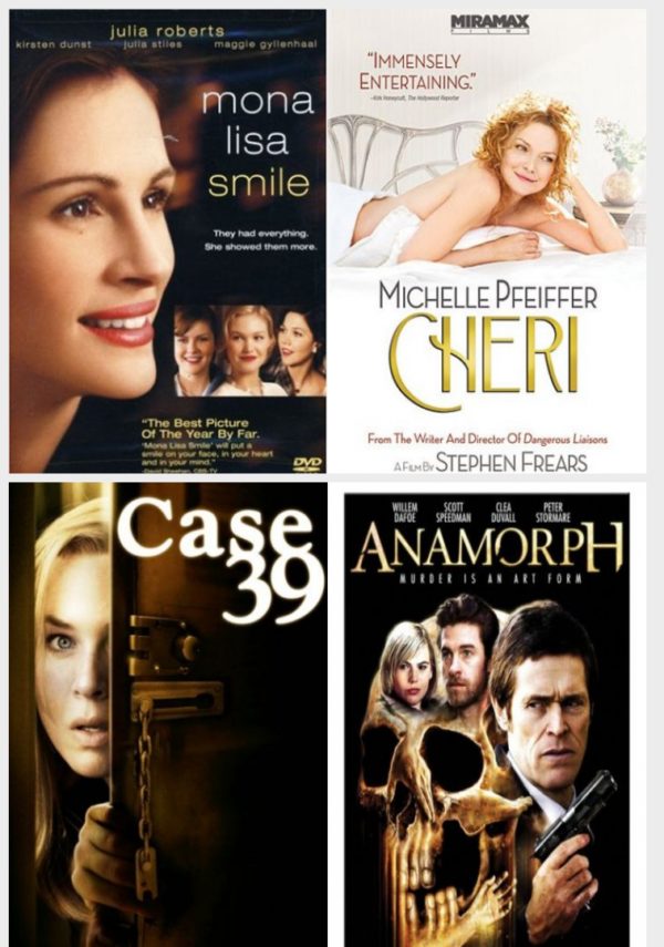 DVD Assorted Movies 4 Pack Fun Gift Bundle: Mona Lisa Smile, Cheri, Case 39, Anamorph