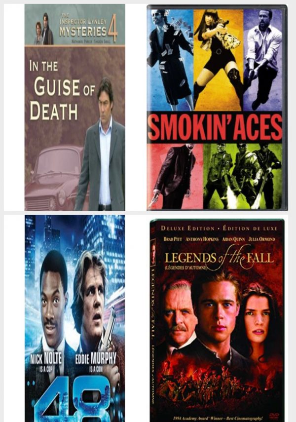 DVD Assorted Movies 4 Pack Fun Gift Bundle: The Inspector Lynley Mysteries, Vol. 4: In the Guise of Death, Smokin' Aces, 48 Hrs., Legends of the Fall