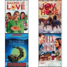 Christmas Holiday Movies DVD 4 Pack Assorted Bundle: Baking Up Love - A Sprinkle of Courage and a Dash of Faith  Joy & Hope - Find True Love This Christmas!  The Night Before Christmas... and More Classic Holiday Titles Scholastic Storybook Treasures Special Edition 2-Pack  Deck the Heart - Love Always Blossoms at Christmas