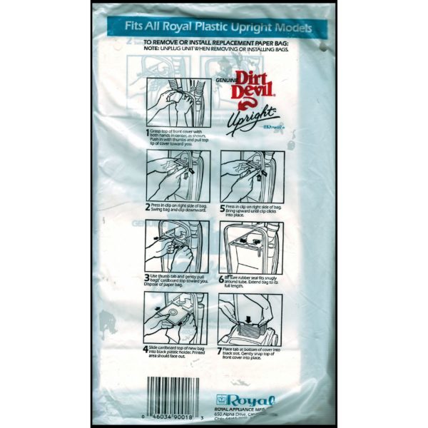 Dirt Devil Type C Deluxe Vacuum Bags 3-Pack, 3700147001