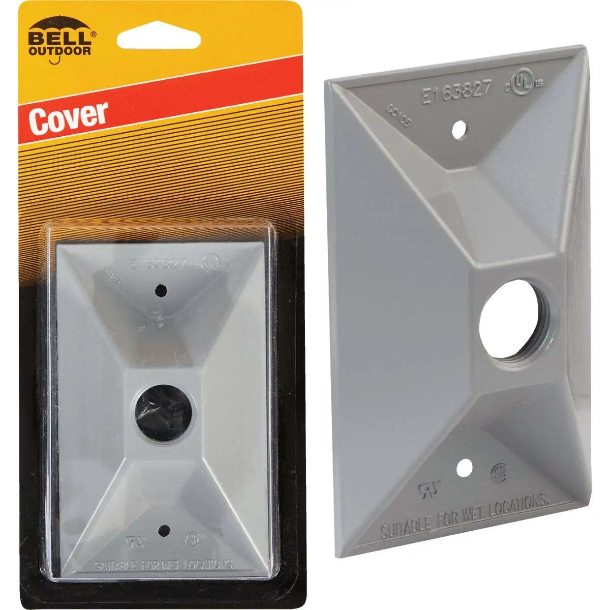 Hubbell-Bell Weatherproof Lampholder Cover Gray