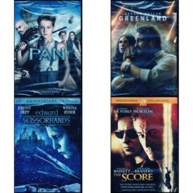 DVD Assorted Movies 4 Pack Fun Gift Bundle: Pan  Greenland   Edward Scissorhands: 10th Anniversary  The Score