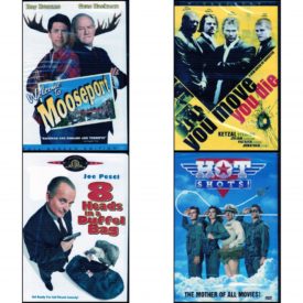DVD Assorted Movies 4 Pack Fun Gift Bundle: Welcome To Mooseport Full Screen Edition  You Move You Die  8 Heads in a Duffel Bag  Hot Shots