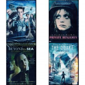 DVD Assorted Movies 4 Pack Fun Gift Bundle: Pan  Private Benjamin Full Screen Edition  Beyond the Sea  The Quake
