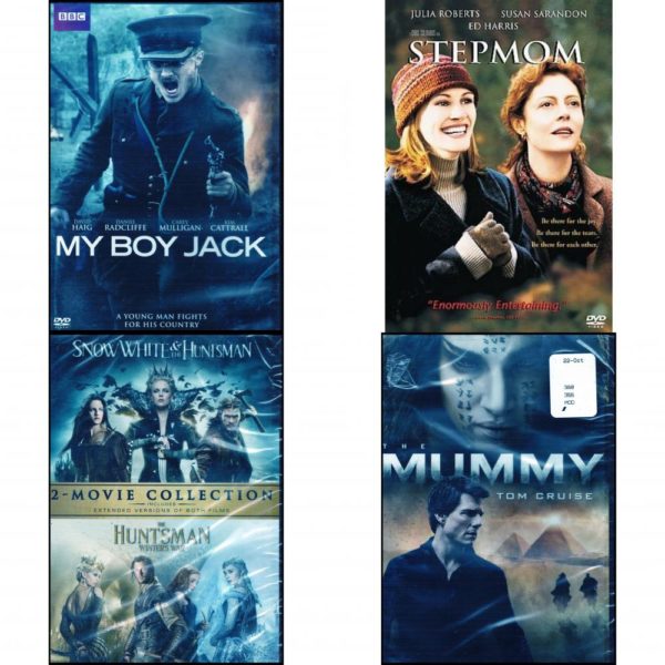 DVD Assorted Movies 4 Pack Fun Gift Bundle: My Boy Jack  Stepmom  Snow White & The Huntsman / The Huntsman: Winter's War 2-Movie Collection   The Mummy 2017
