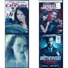 DVD Assorted Movies 4 Pack Fun Gift Bundle: Circuit  Ghosts of Girlfriends Past  Room to Move  Brotherhood of Justice