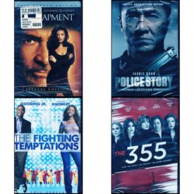 DVD Assorted Movies 4 Pack Fun Gift Bundle: Entrapment  Police Story  The Fighting Temptations Full Screen Edition   The 355