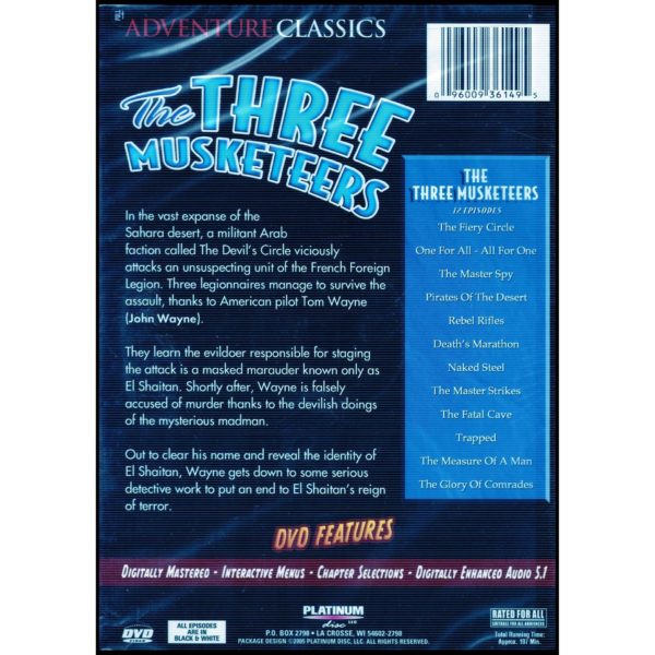 Adventure Classics V.8: The Three Musketeers (DVD)