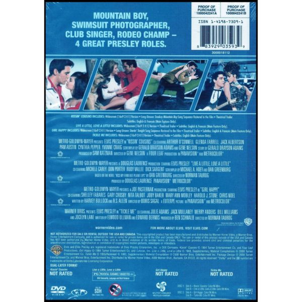 Elvis Presley Musicals Girl Happy / Kissin' Cousins / Live a Little, Love a Little / Tickle Me - Multi-Feature Movie (DVD)