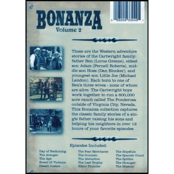 Clasdic Western Series - Bonanza Volume 2 - 15 Episodes (DVD)