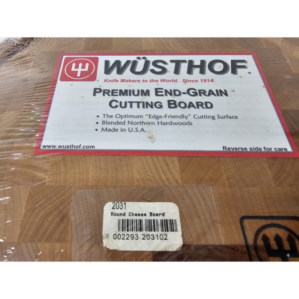 Wusthof Premium End-Grain Round Cheese Board 10 x 9.5