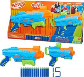 Nerf Elite Junior Ultimate Starter Set, 2 Blasters, 15 Nerf Elite Darts