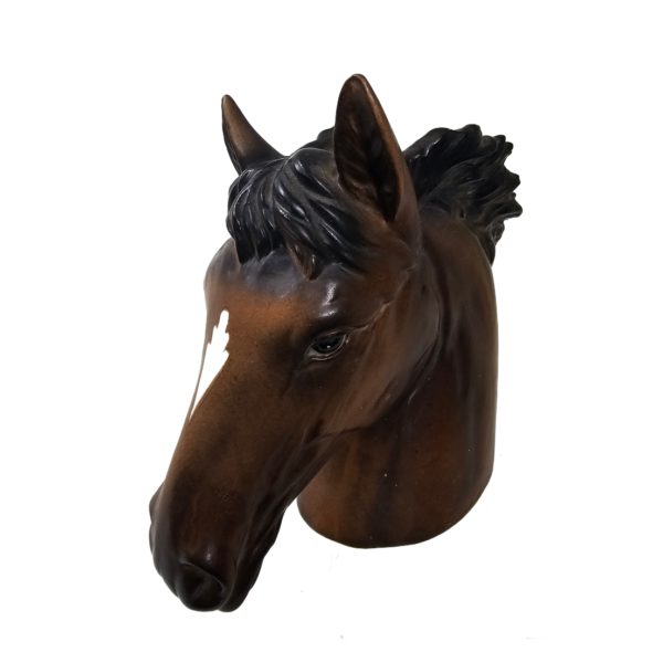 Vintage 1950s Japan Inarco Horse Head Vase Planter, Chestnut Brown Horse with Star, E1180