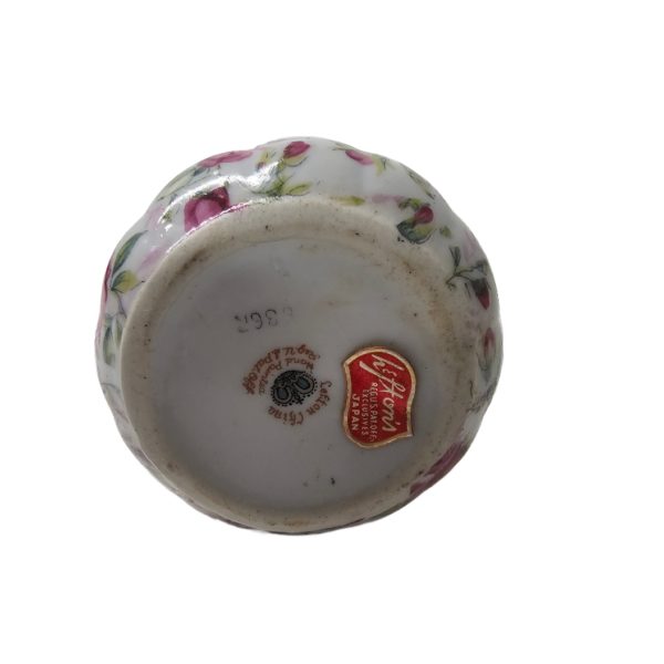 Vintage 1950's Lefton Rose Chintz Mini Oil Lamp