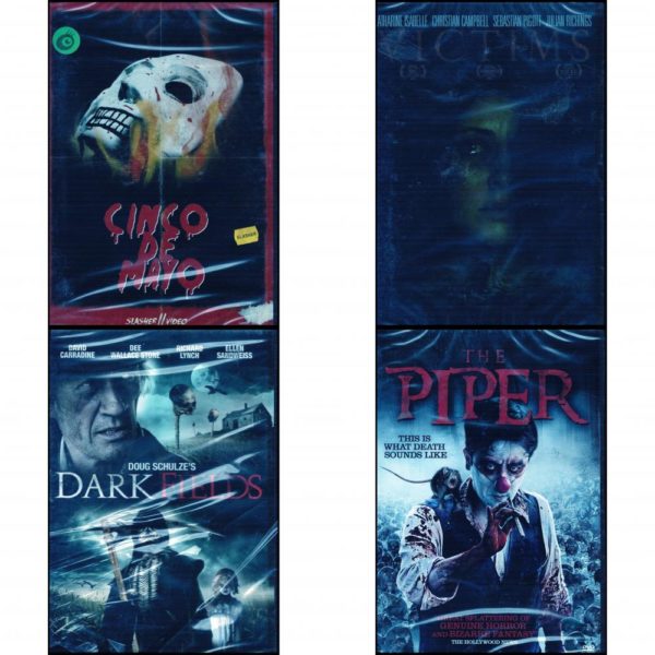 DVD Horror Movies 4 Pack Fun Gift Bundle: Cinco de Mayo  Victims  Doug Schulze's Dark Fields  The Piper