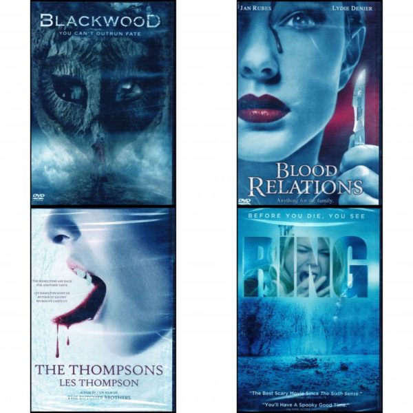 DVD Horror Movies 4 Pack Fun Gift Bundle: Blackwood  Blood Relations  Thompsons, The / Les Thompson Bilingual  2013  The Ring