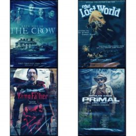 DVD Assorted Movies 4 Pack Fun Gift Bundle: Safe House The Crow  The Lost World  VampFather  Movie  Primal