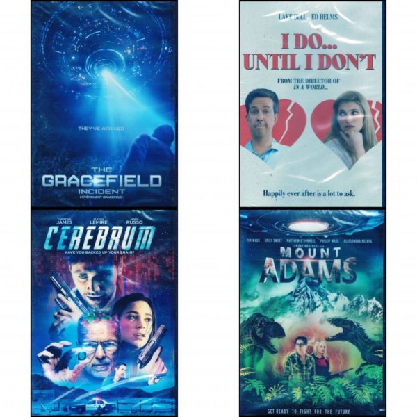 DVD Assorted Movies 4 Pack Fun Gift Bundle: Gracefield Incident, the  I Do...Until I Don't   Trick or Treat 2019   Mount Adams