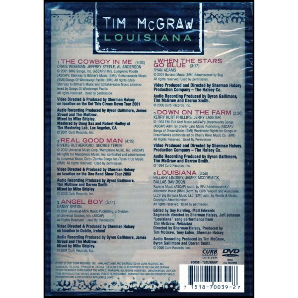 Tim McGraw Louisiana (CMT Pick) (DVD)