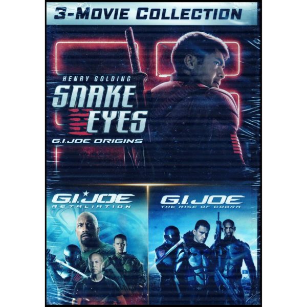 G.I. Joe 3 Movie Collection: Snake Eyes, Retaliation, The Rise of Cobra (DVD)