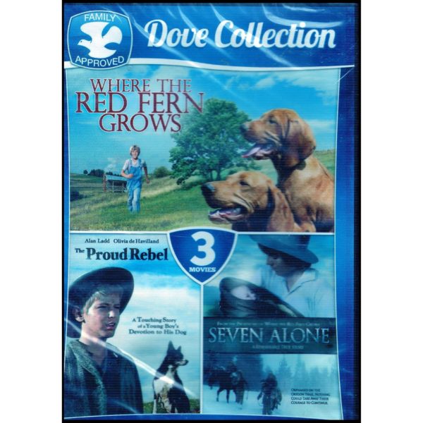 DVD Assorted Multi-Feature Movies 4 Pack Fun Gift Bundle: 5 Film Collection: Sci-Fi   Family Four Pack  4-Film Collection: Family Fantasy  3-Movie Family Dove Collection V.1: Where the Red Fern Grows / Seven Alone / The Proud Rebel